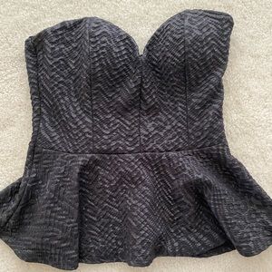 Strapless black top size L